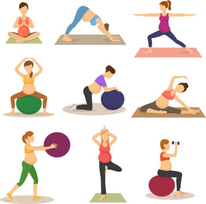 Exercises for Pregnancy with exercise ball