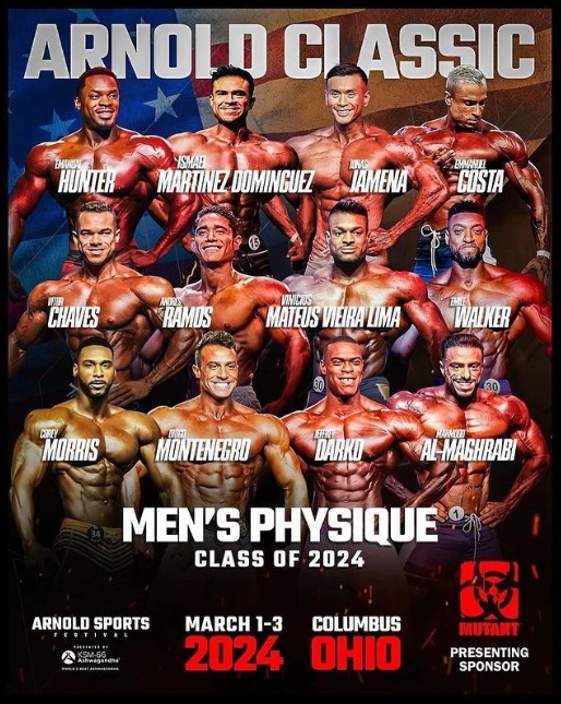 Arnold Classic 2024 Men's Physique Roster