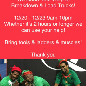 We Need Your Help to Breakdown & Load Trucks!
